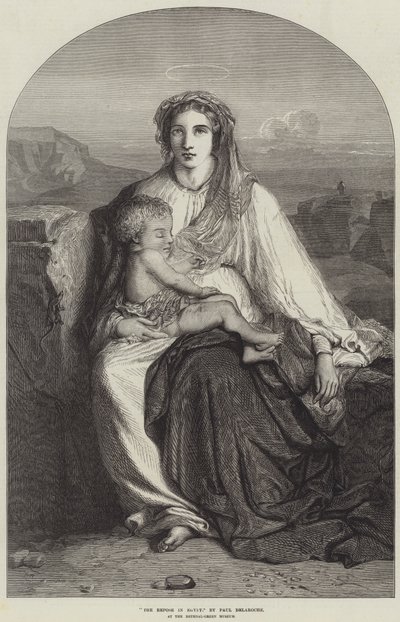 エジプトでの安息 作： Hippolyte Delaroche